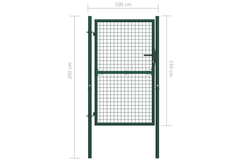 Grind stål 100x150 cm grön - Grön - Utemöbler - Övrigt utemöbler - Tillbehör - Staket & grindar