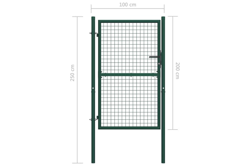 Grind stål 100x200 cm grön - Grön - Utemöbler - Övrigt utemöbler - Tillbehör - Staket & grindar