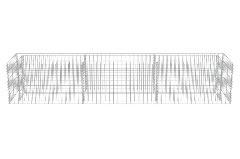 Planteringsgabion upphöjd galvaniserat stål 270x50x50 cm - Silver - Utemöbler - Övrigt utemöbler - Tillbehör - Staket & grindar