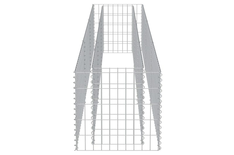 Planteringsgabion upphöjd galvaniserat stål 270x50x50 cm - Silver - Utemöbler - Övrigt utemöbler - Tillbehör - Staket & grindar