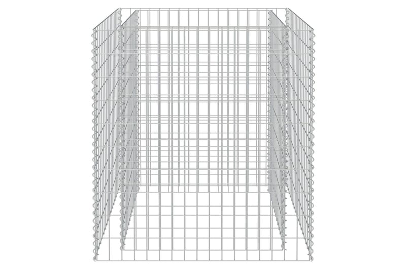 Planteringsgabion upphöjd galvaniserat stål 90x90x100 cm - Silver - Utemöbler - Övrigt utemöbler - Tillbehör - Staket & grindar