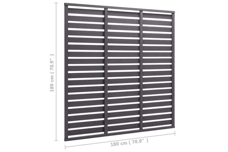 Staketpanel WPC 180x180 cm grå - Grå - Utemöbler - Övrigt utemöbler - Tillbehör - Staket & grindar