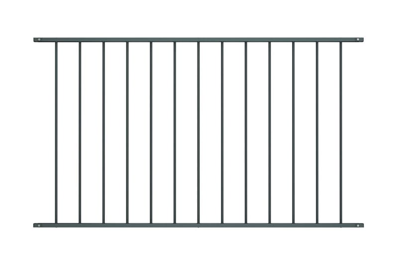 Staketpanel pulverlackerat stål 1,7x0,75 m antracit - Grå - Utemöbler - Övrigt utemöbler - Tillbehör - Staket & grindar