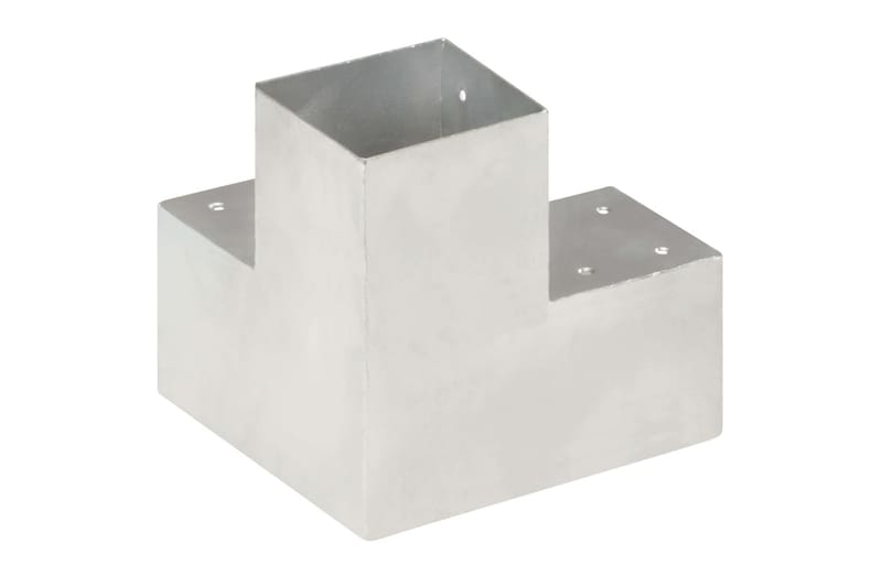 Stolpbeslag 4 st Y-form galvaniserad metall 101x101 mm - Silver - Utemöbler - Övrigt utemöbler - Tillbehör - Staket & grindar