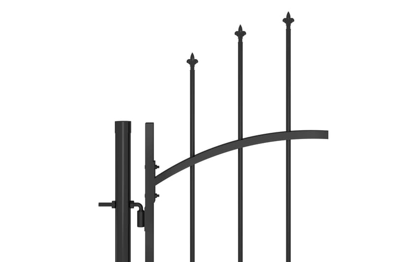 Trädgårdsgrind med spjuttopp 5x1,5 m svart - Svart - Utemöbler - Övrigt utemöbler - Tillbehör - Staket & grindar