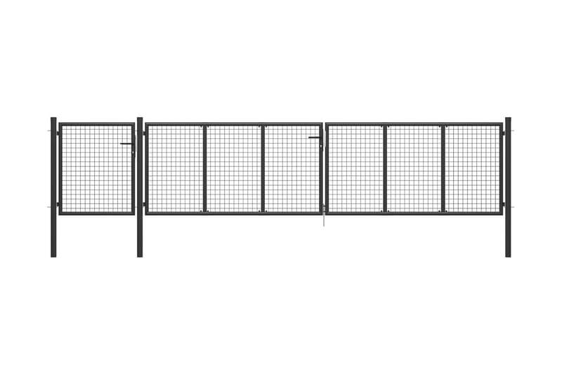 Trädgårdsgrind stål 500x100 cm antracit - Antracit - Utemöbler - Övrigt utemöbler - Tillbehör - Staket & grindar