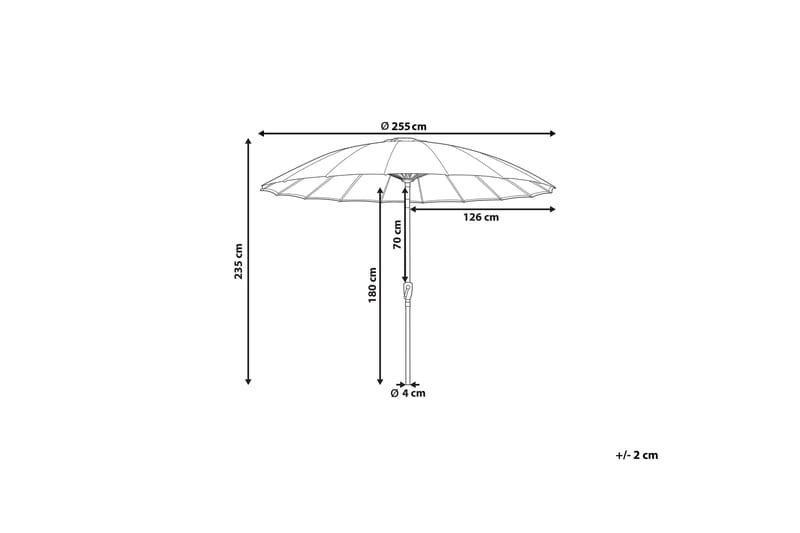 FAENZA Parasoll 255 cm Grön/Svart - Utemöbler - Solskydd - Parasoll