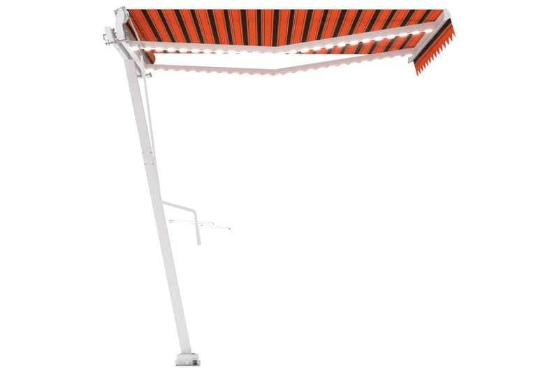 Automatisk markis med vindsensor & LED 300x250 cm orange/bru - Orange - Utemöbler - Solskydd - Markiser