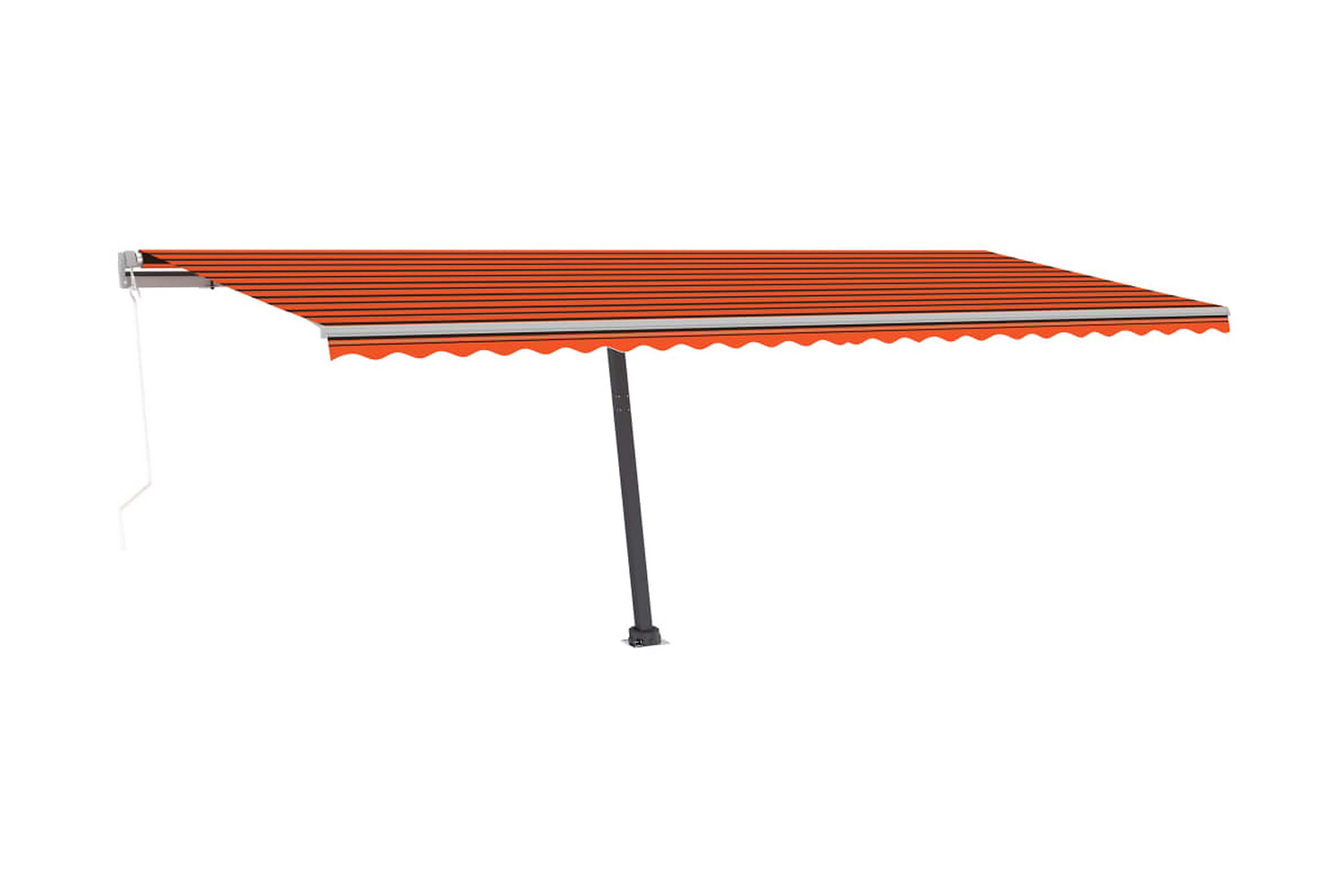 Automatisk markis med vindsensor & LED 600×300 cm – Orange