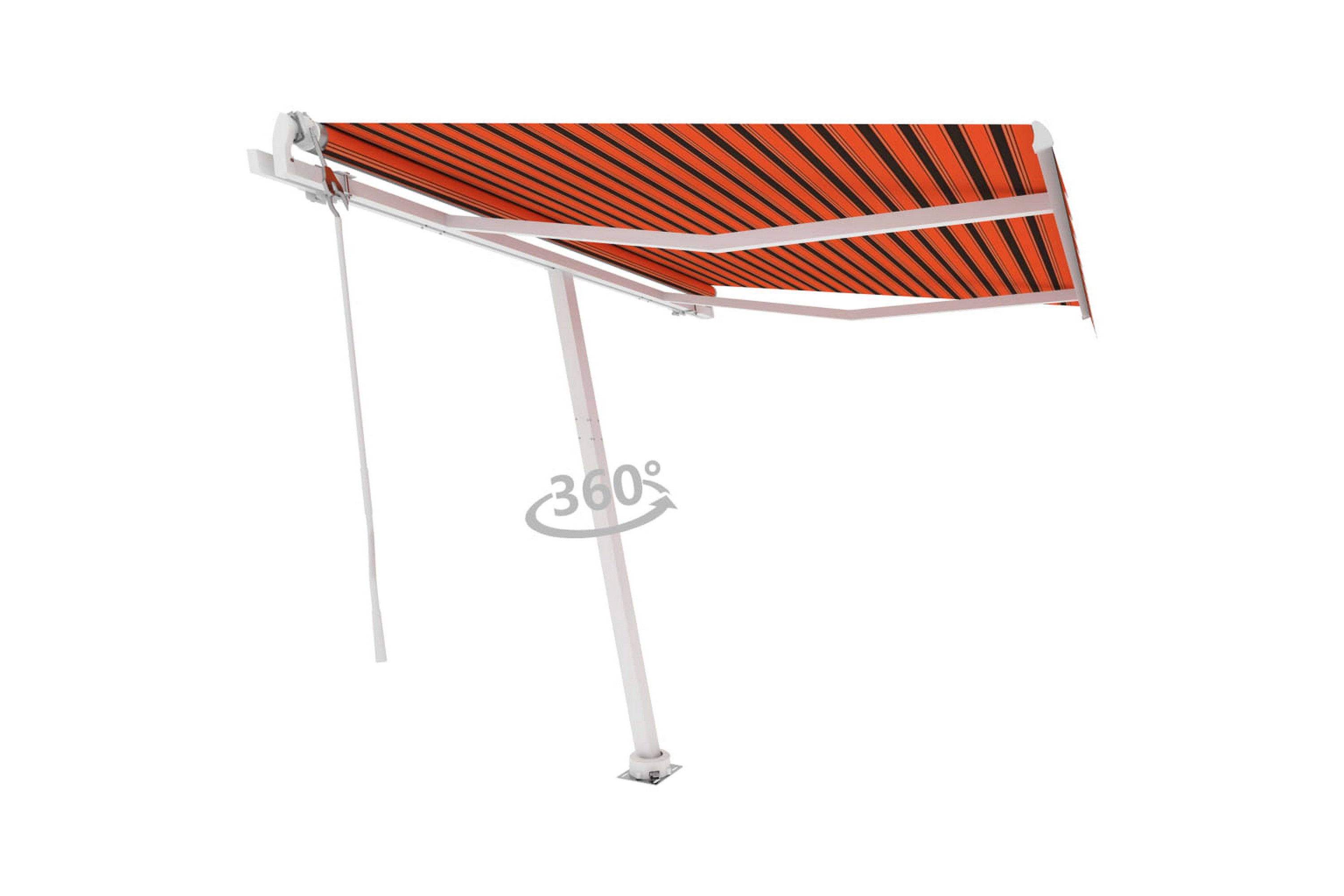 Fristående markis automatisk 300×250 cm orange/brun – Orange