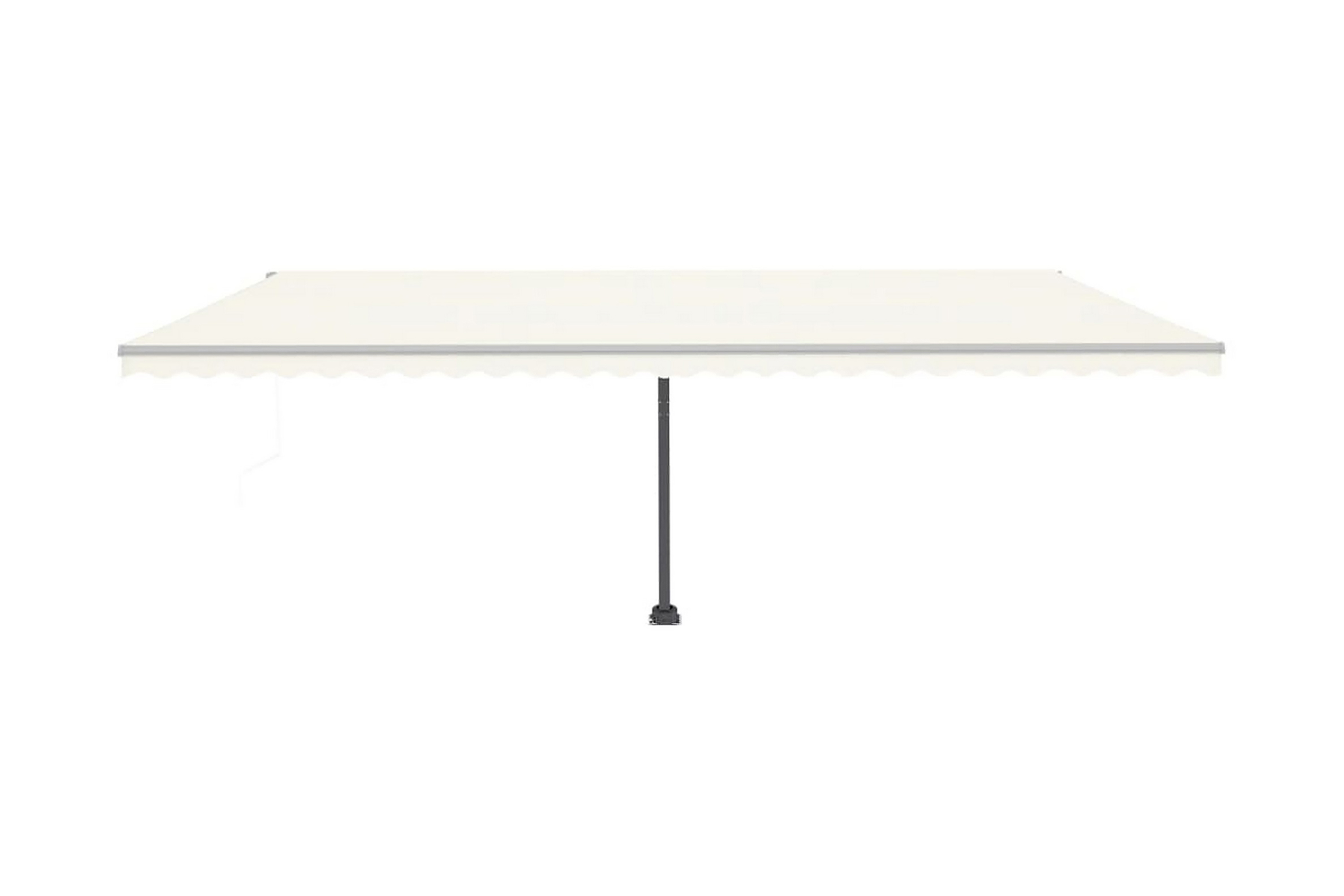 Fristående markis automatisk 600×350 cm gräddvit – Vit