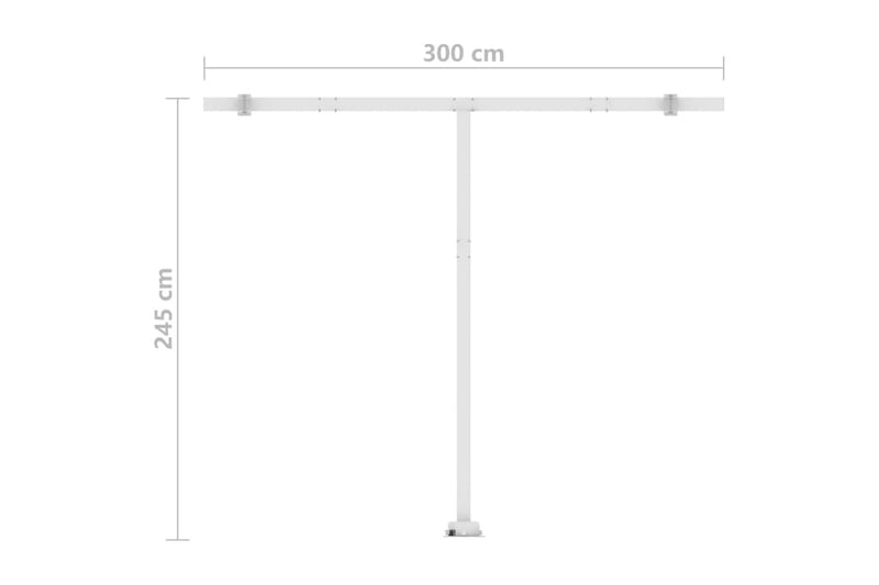 Fristående markis manuell 300x250 cm gräddvit - Vit - Utemöbler - Solskydd - Markiser