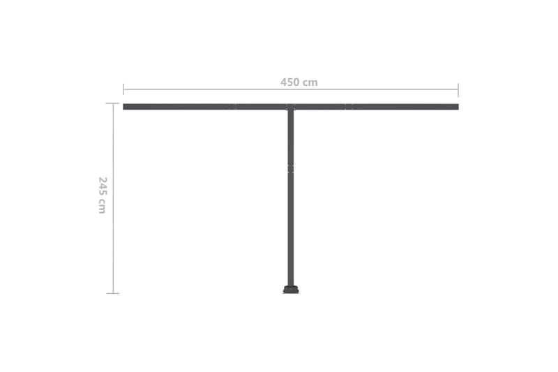 Fristående markis manuellt infällbar 450x350 cm gräddvit - Vit - Utemöbler - Solskydd - Markiser - Fönstermarkis