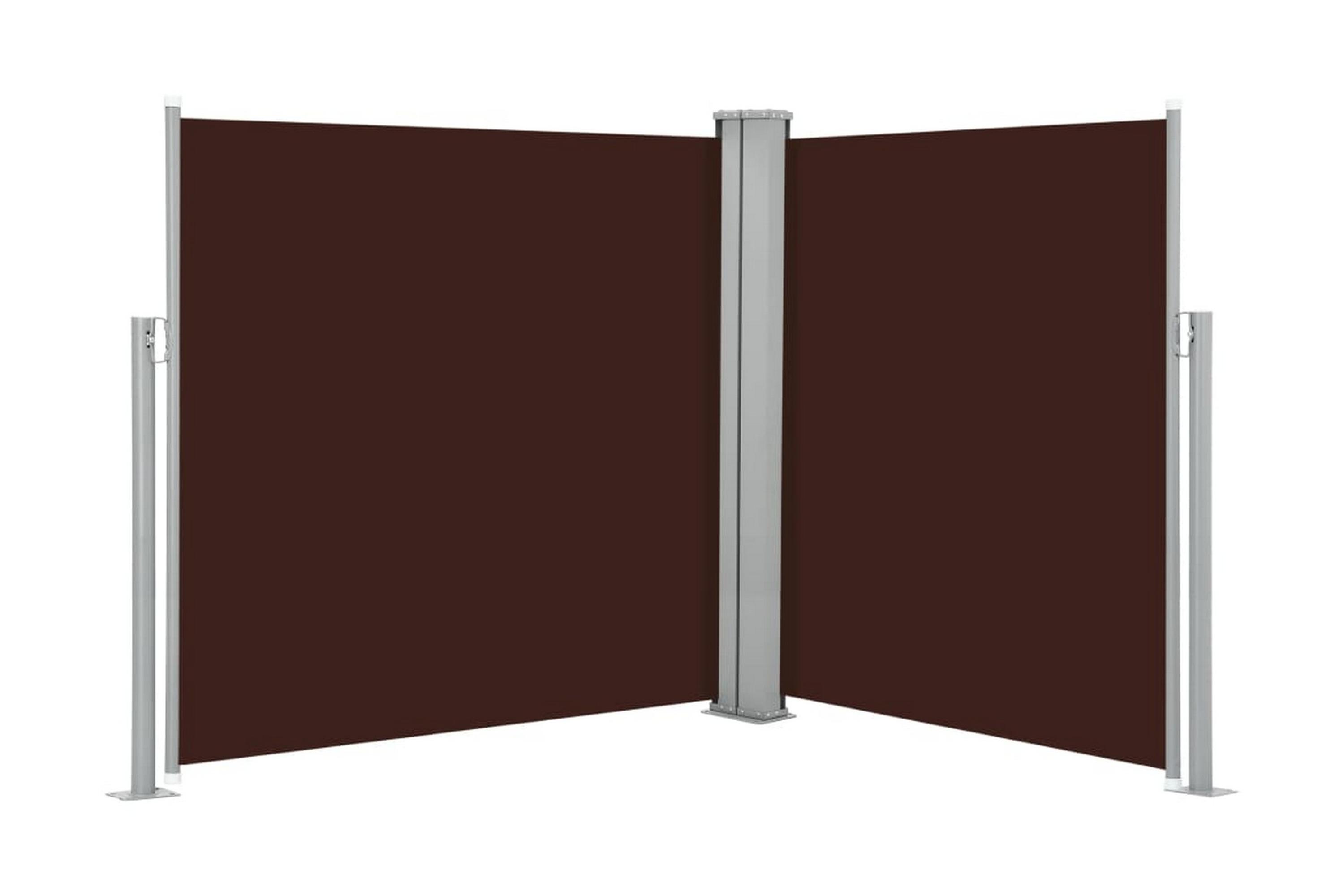 Infällbar sidomarkis 170×600 cm brun – Brun