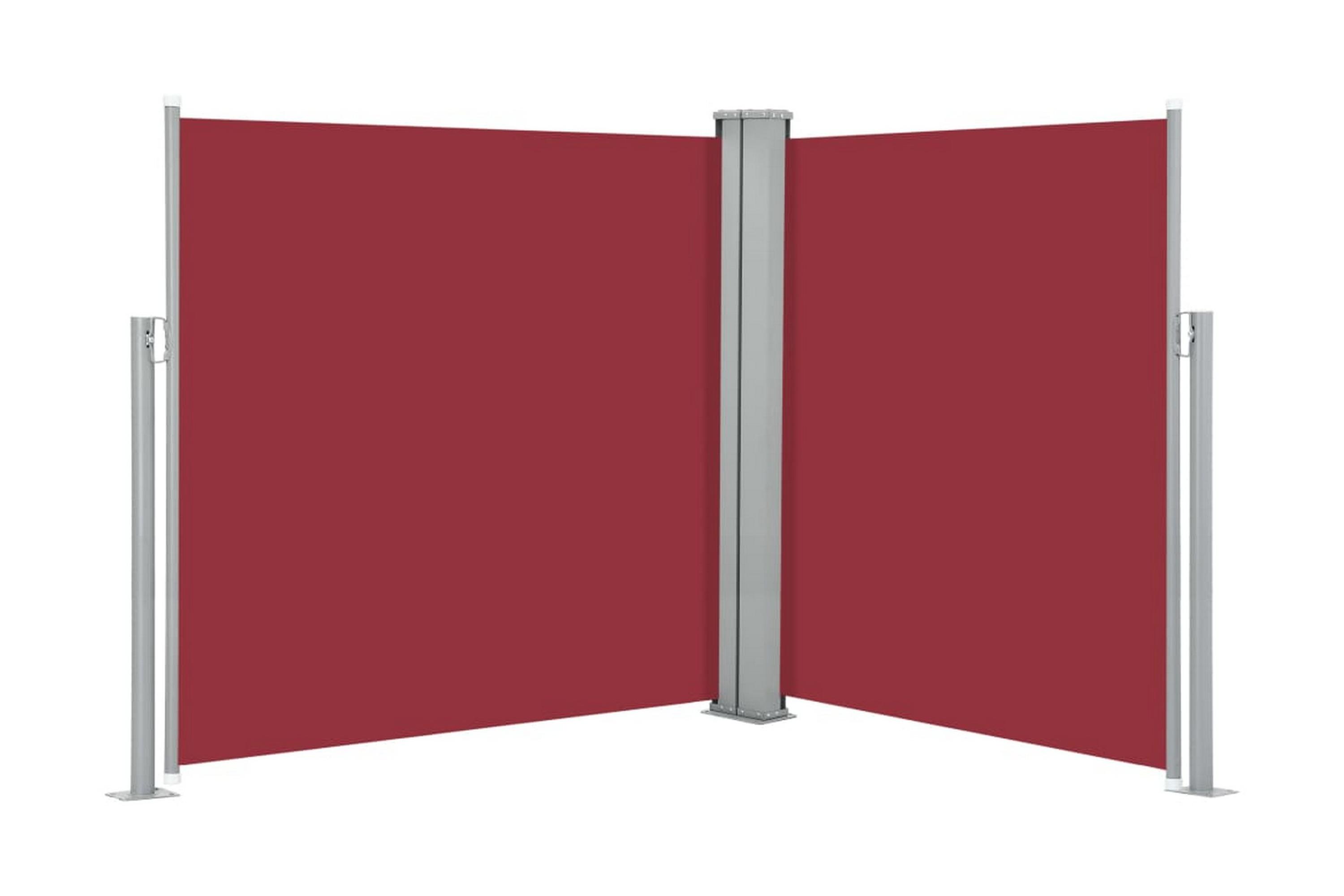 Infällbar sidomarkis 170×600 cm röd – Röd