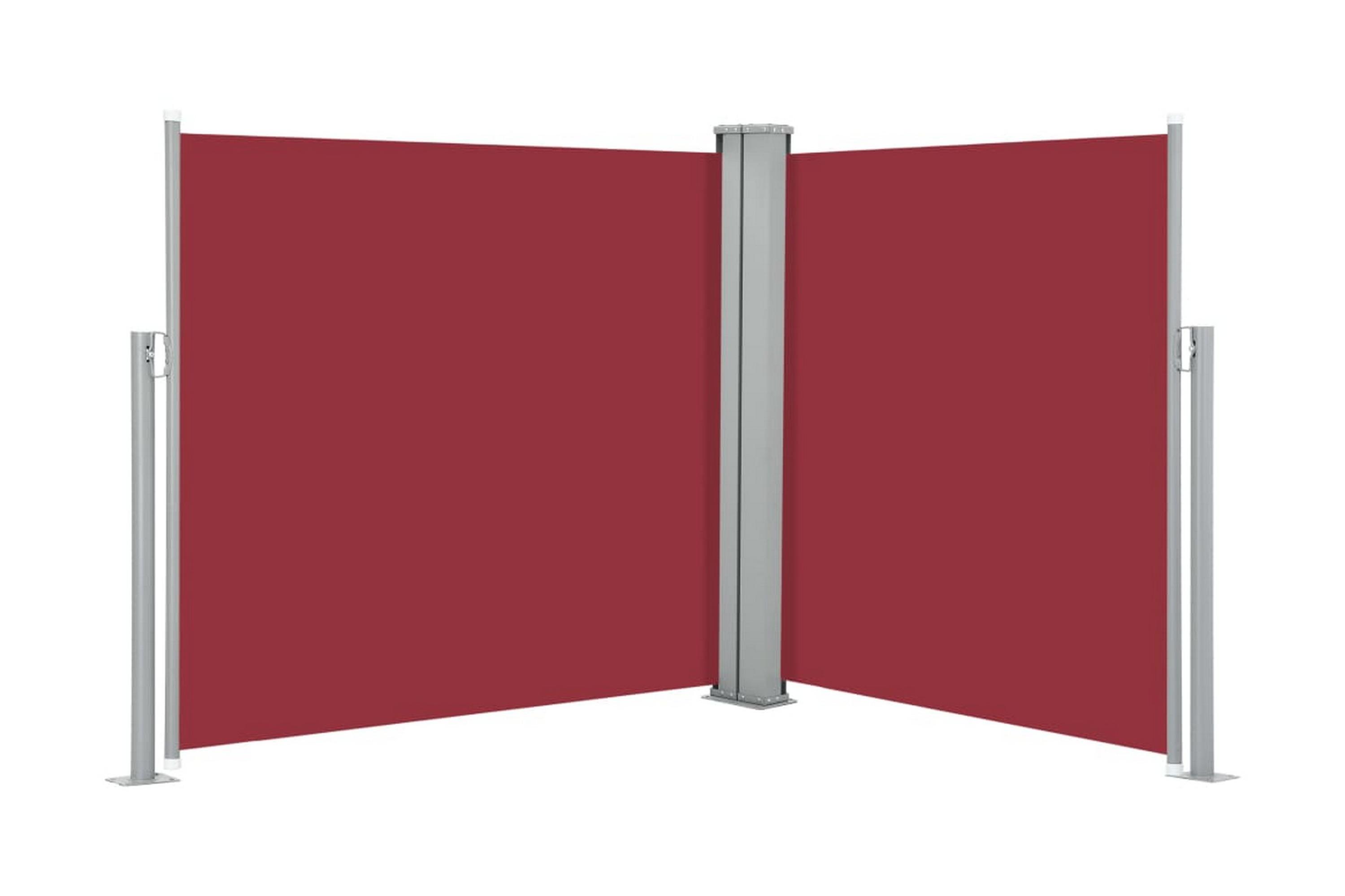 Infällbar sidomarkis röd 120×600 cm – Röd