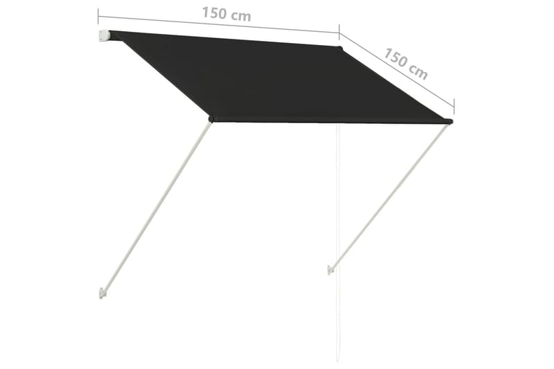 Markis 150x150 cm antracit - Grå - Utemöbler - Solskydd - Markiser - Fönstermarkis