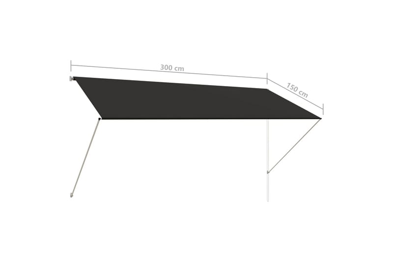 Markis 300x150 cm antracit - Grå - Utemöbler - Solskydd - Markiser - Fönstermarkis