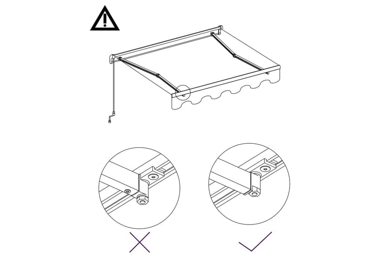 Markis automatiskt infällbar 300x250 cm gräddvit - Vit - Utemöbler - Solskydd - Markiser