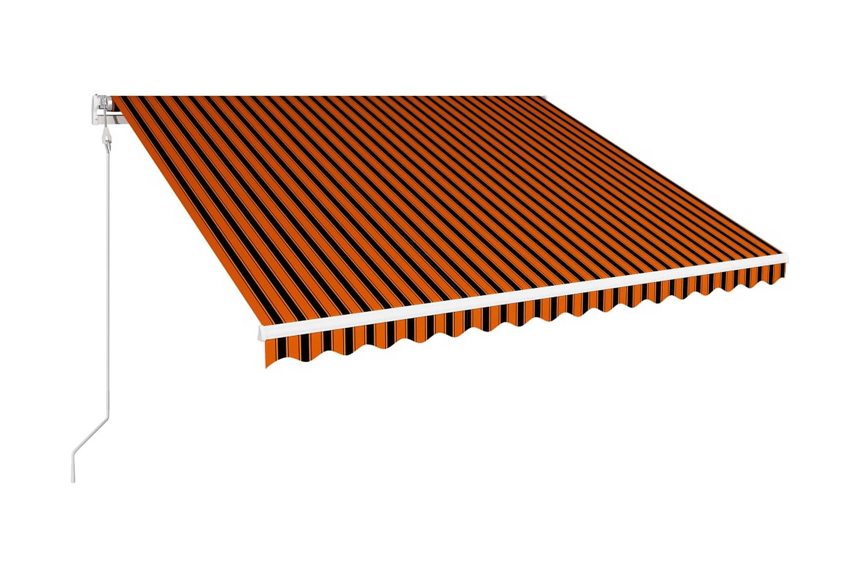 Markis automatiskt infällbar 400×300 cm orange och brun – Orange