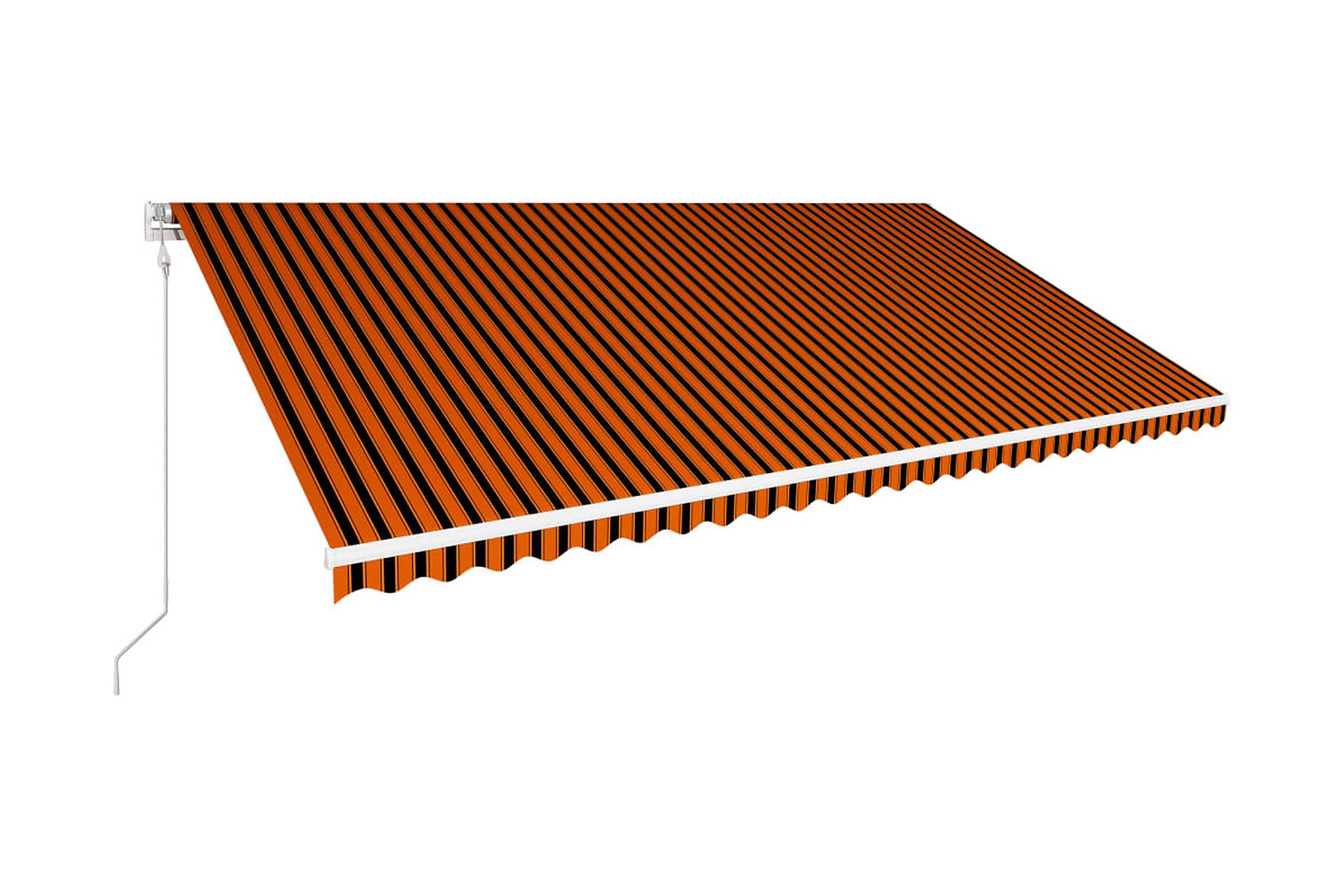 Markis automatiskt infällbar 600×300 cm orange och brun – Orange