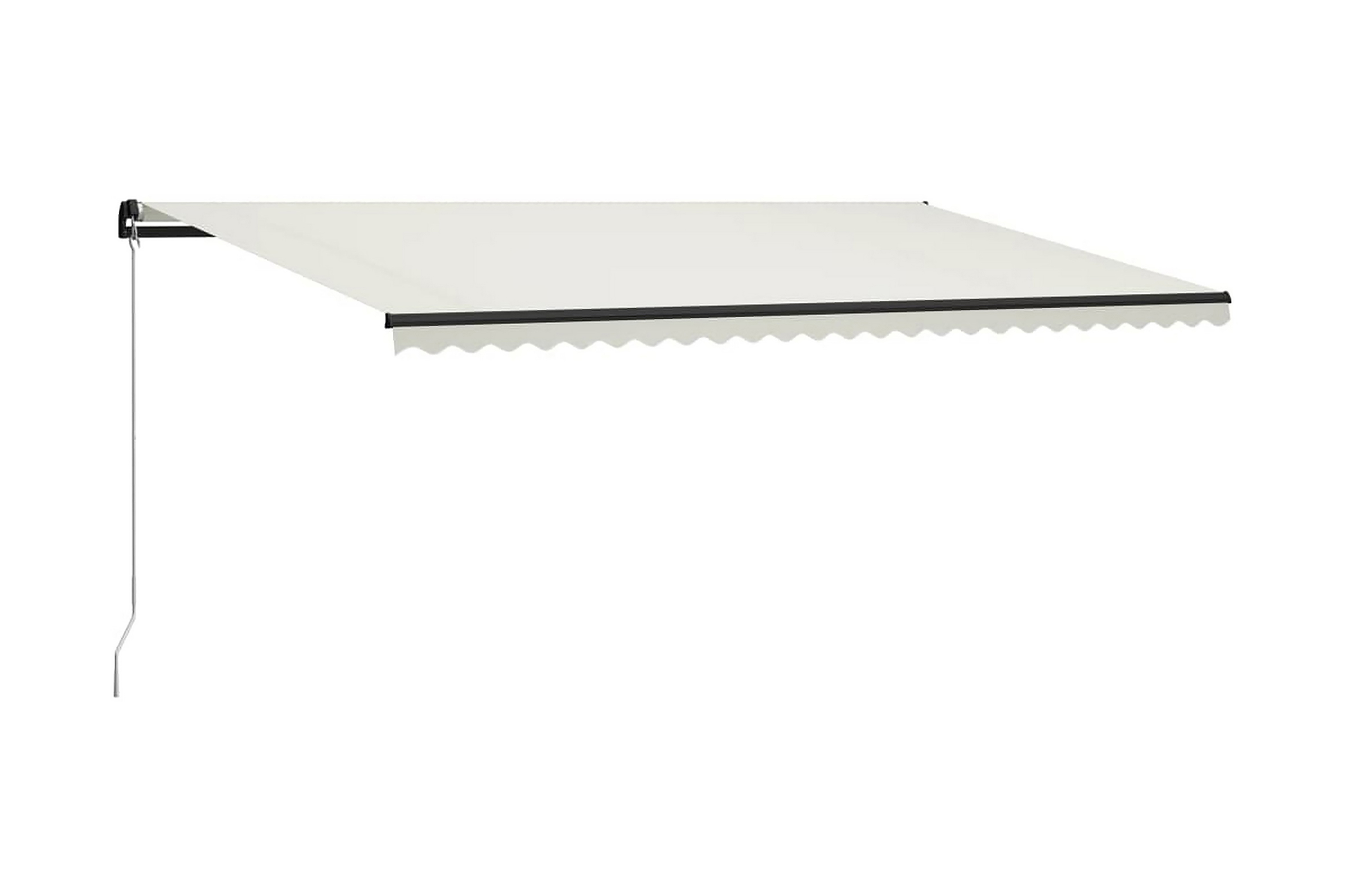 Markis manuellt infällbar 600×300 cm gräddvit – Vit