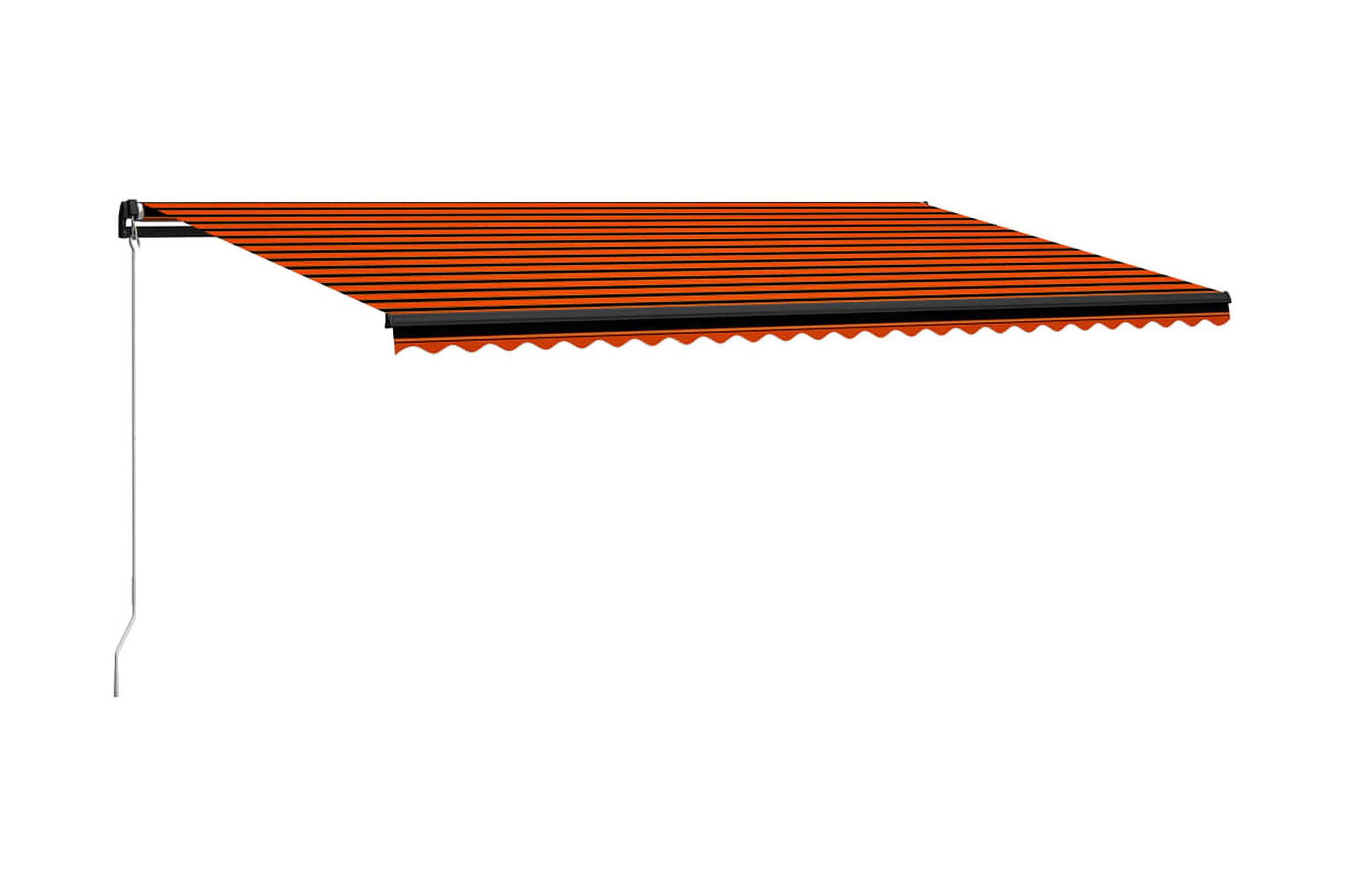 Markis manuellt infällbar 600×300 cm orange och brun – Orange