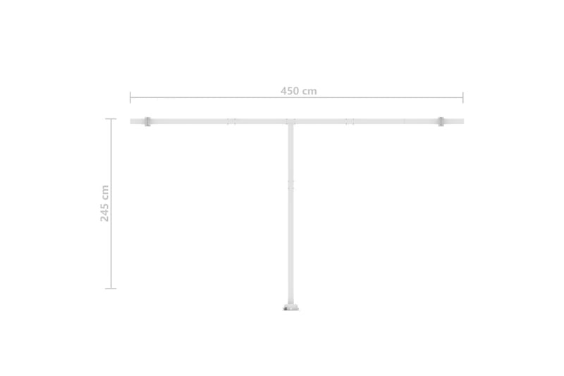 Markis manuellt infällbar med LED 500x300 cm antracit - Grå - Utemöbler - Solskydd - Markiser