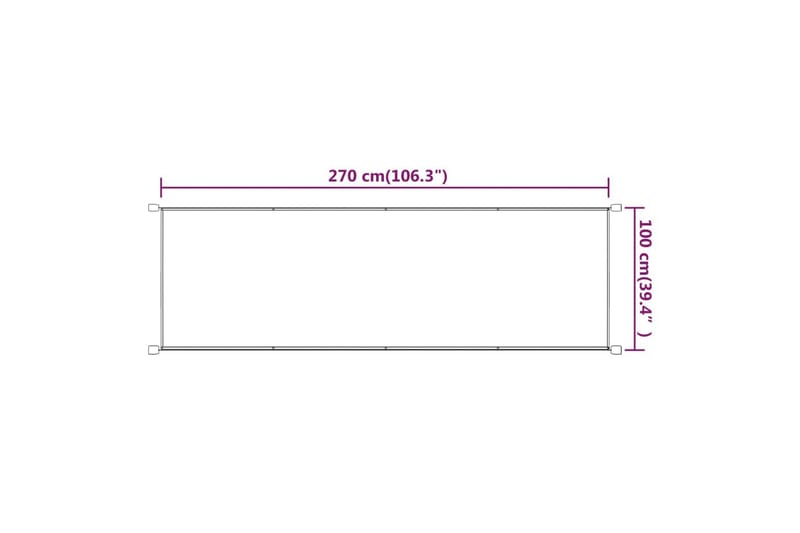 Markis vertikal blå 100x270 cm oxfordtyg - Blå - Utemöbler - Solskydd - Markiser - Fönstermarkis