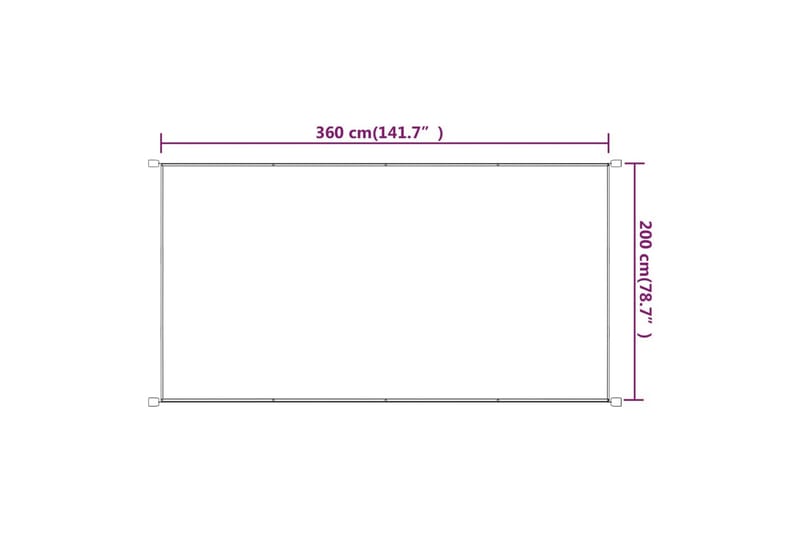 Markis vertikal blå 200x360 cm oxfordtyg - Blå - Utemöbler - Solskydd - Markiser - Fönstermarkis