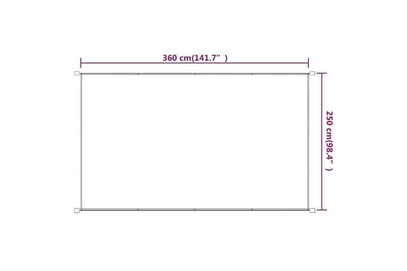 Markis vertikal blå 250x360 cm oxfordtyg - Blå - Utemöbler - Solskydd - Markiser - Fönstermarkis