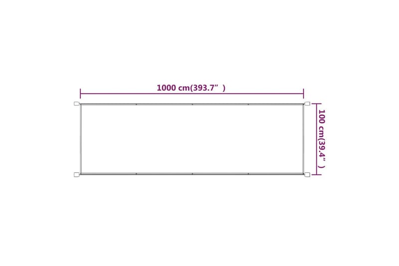 Markis vertikal terrakotta 100x1000 cm oxfordtyg - Röd - Utemöbler - Solskydd - Markiser - Fönstermarkis