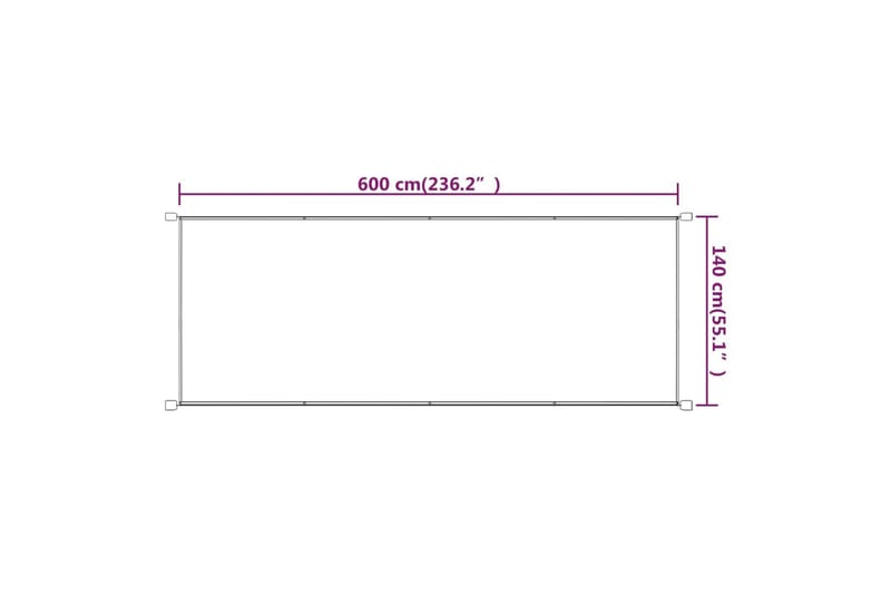 Markis vertikal terrakotta 140x600 cm oxfordtyg - Röd - Utemöbler - Solskydd - Markiser - Fönstermarkis