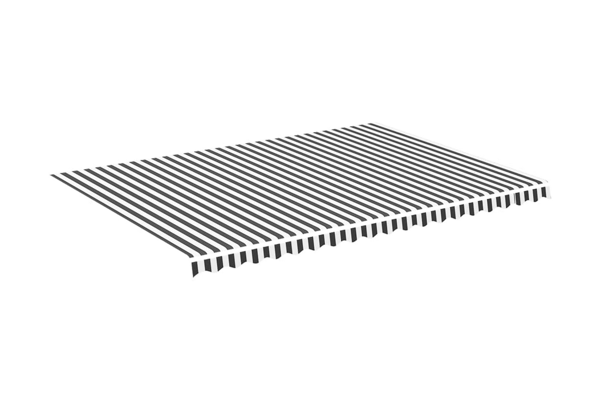 Markisväv antracit och vit 5×3,5 m – Grå