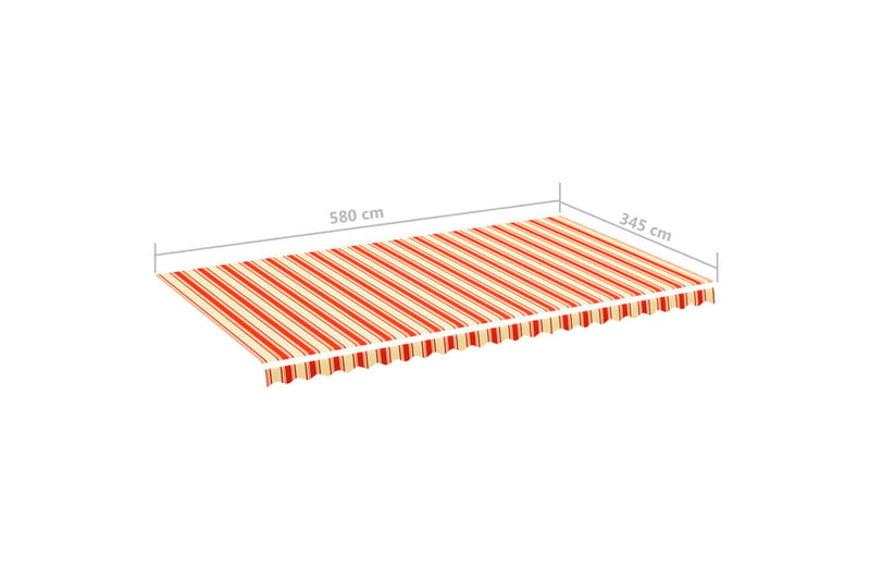 Markisväv gul och orange 6x3,5 m - Gul - Utemöbler - Solskydd - Markiser - Markisväv & markistyg