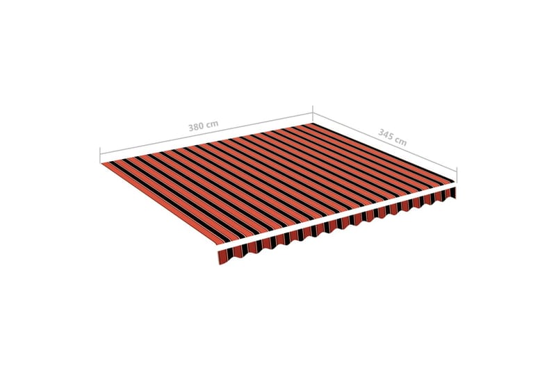 Markisväv orange och brun 4x3,5 m - Flerfärgad - Utemöbler - Solskydd - Markiser - Markisväv & markistyg