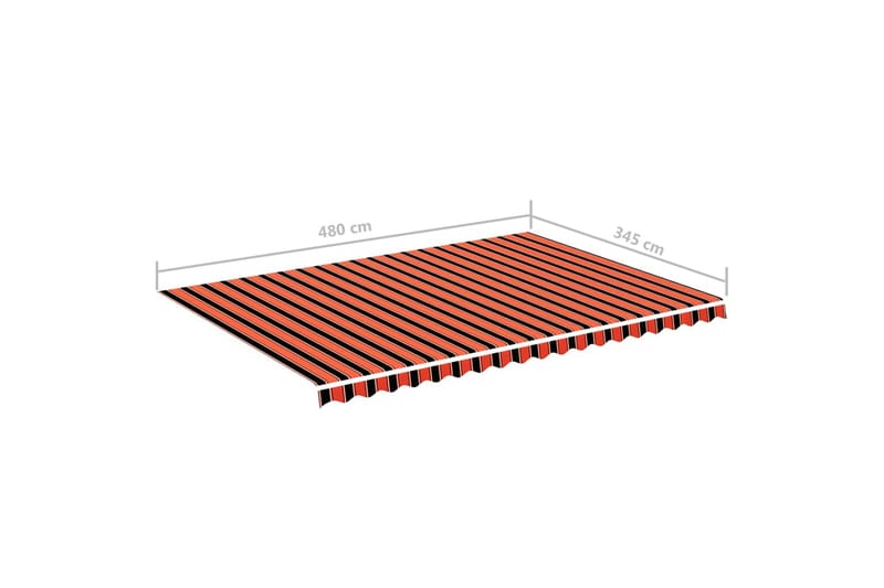 Markisväv orange och brun 5x3,5 m - Brun - Utemöbler - Solskydd - Markiser - Markisväv & markistyg