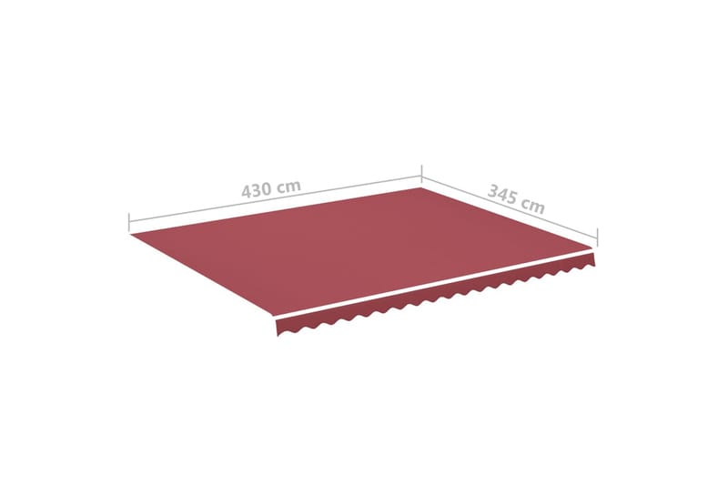 Markisväv vinröd 4,5x3,5 m - Röd - Utemöbler - Solskydd - Markiser - Markisväv & markistyg