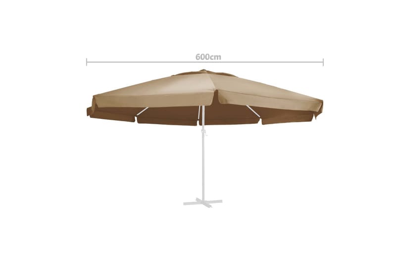 Reservtyg för parasoll taupe 600 cm - Parasoll