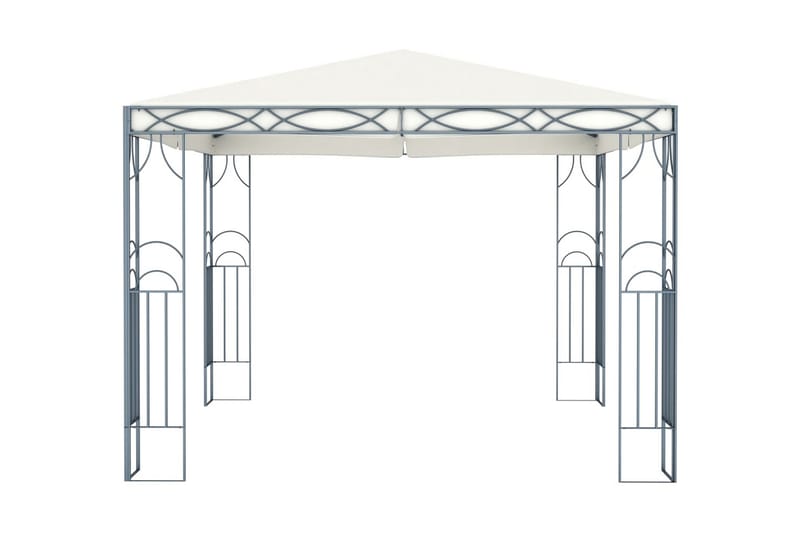 Paviljong 300x300 cm gräddvit - Vit - Utemöbler - Solskydd - Paviljonger - Komplett paviljong