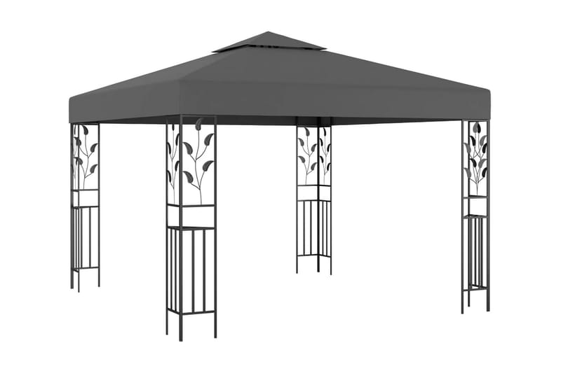 Paviljong 3x3 m antracit - Grå - Utemöbler - Solskydd - Paviljonger - Komplett paviljong