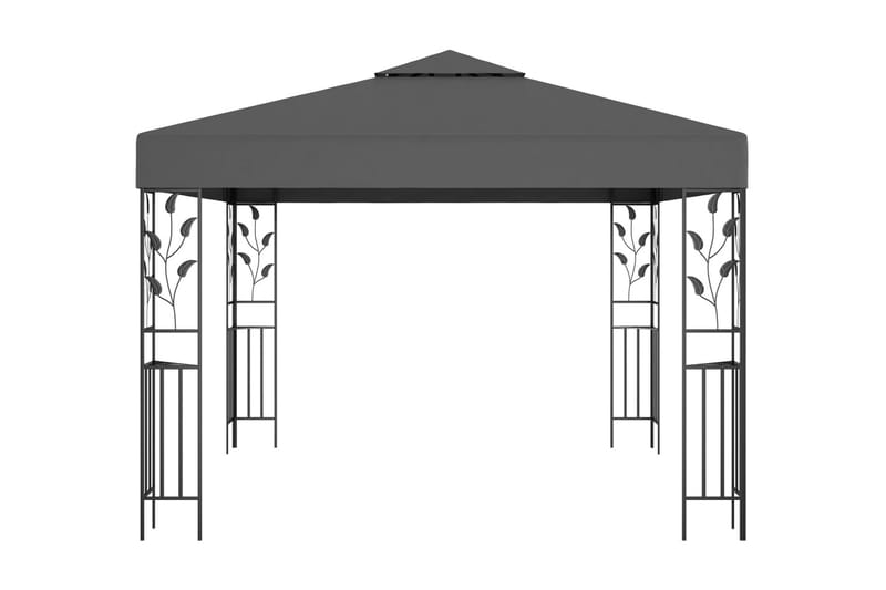 Paviljong 3x3 m antracit - Grå - Utemöbler - Solskydd - Paviljonger - Komplett paviljong