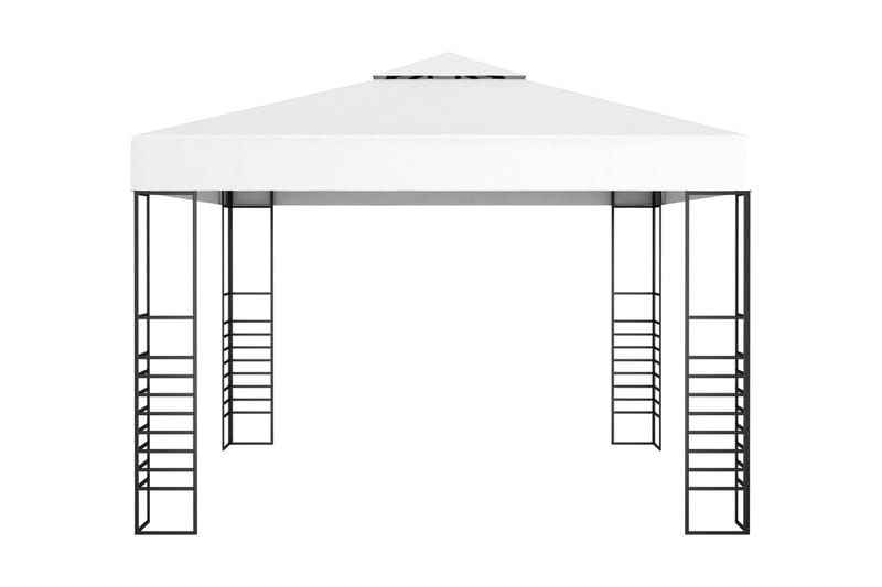 Paviljong 3x3 m vit - Vit - Utemöbler - Solskydd - Paviljonger - Komplett paviljong