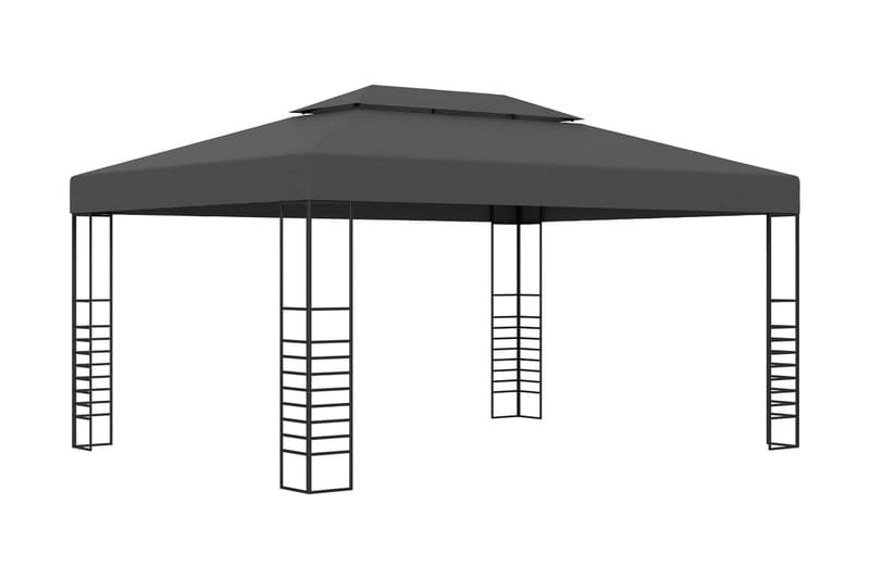 Paviljong 3x4 m antracit - Grå - Utemöbler - Solskydd - Paviljonger - Komplett paviljong