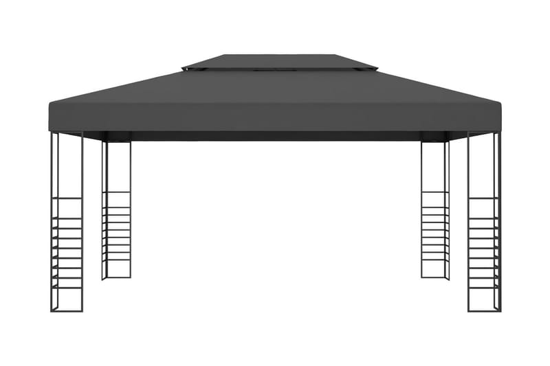 Paviljong 3x4 m antracit - Grå - Utemöbler - Solskydd - Paviljonger - Komplett paviljong