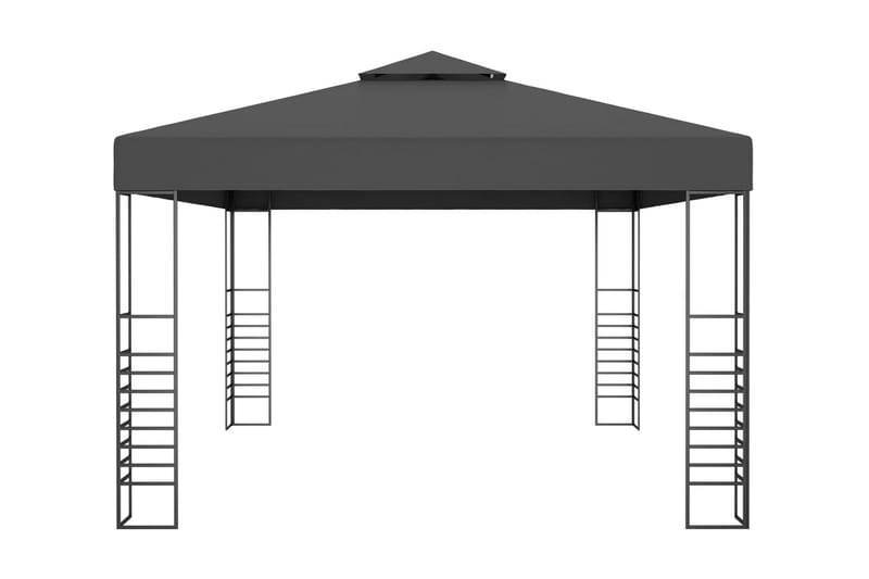 Paviljong 3x4 m antracit - Grå - Utemöbler - Solskydd - Paviljonger - Komplett paviljong