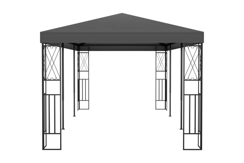 Paviljong 3x6 m antracit tyg - Grå - Utemöbler - Solskydd - Paviljonger - Komplett paviljong