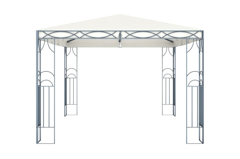 Paviljong 400x300 cm gräddvit - Vit - Utemöbler - Solskydd - Paviljonger - Komplett paviljong