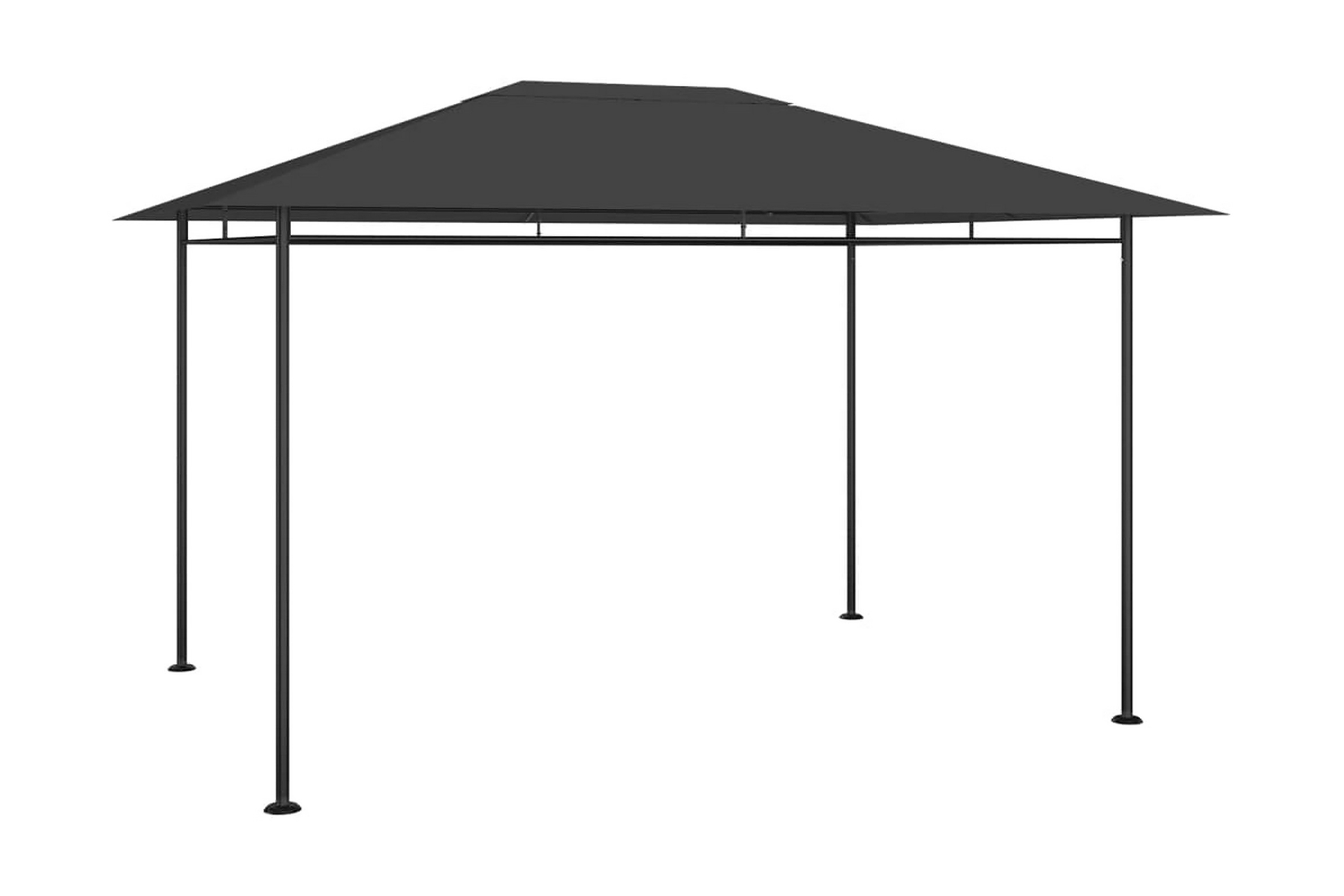 Paviljong 4x3x2,7 m antracit 180 g/mÃ‚Â² – Grå