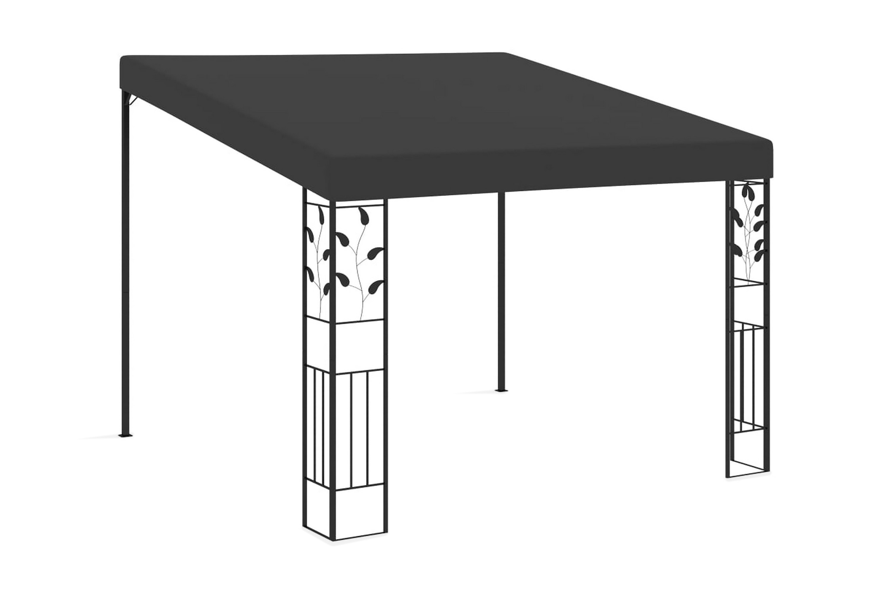 Väggmonterad paviljong 3x3x2,5 m antracit – Grå